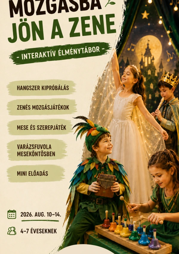 Mozgásba jön a zene- interaktív tábor