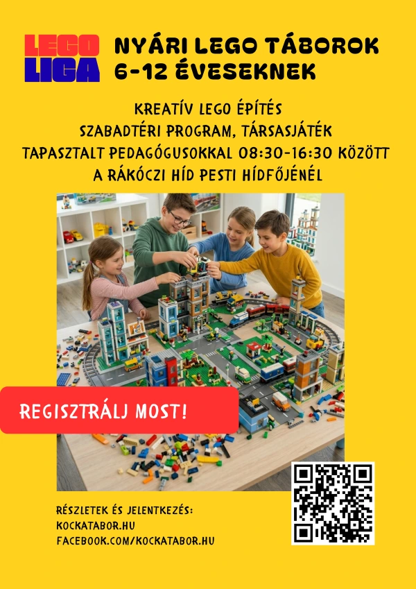 Kreatív LEGO élménytábor 6-12 éveseknek